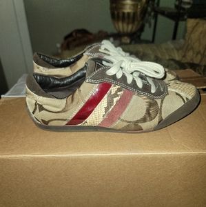 Coach Brown Suede C Logo shoes